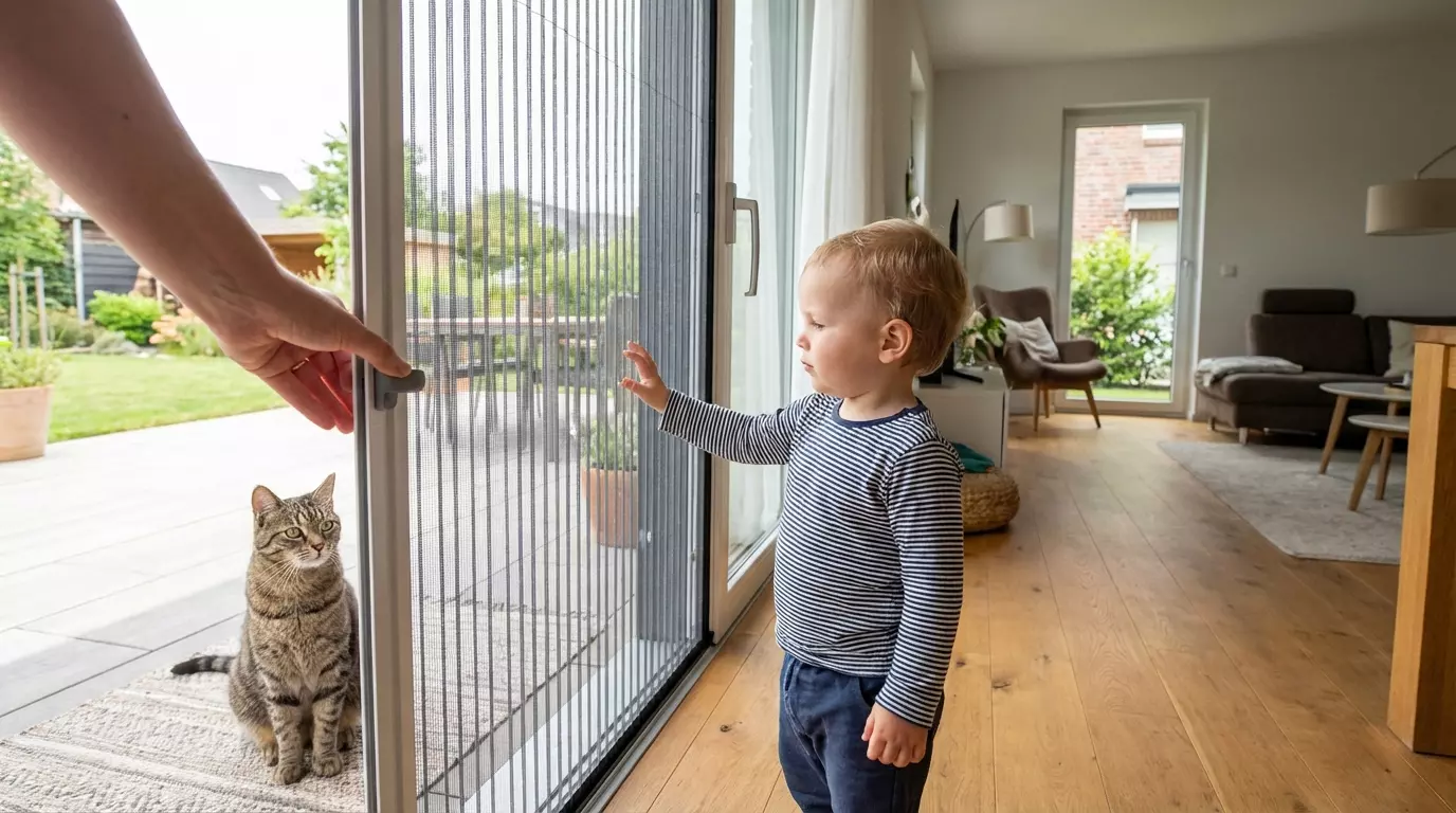 Raamdecoratie 7 tips om een hor veilig te gebruiken met kinderen, katten en open deuren.