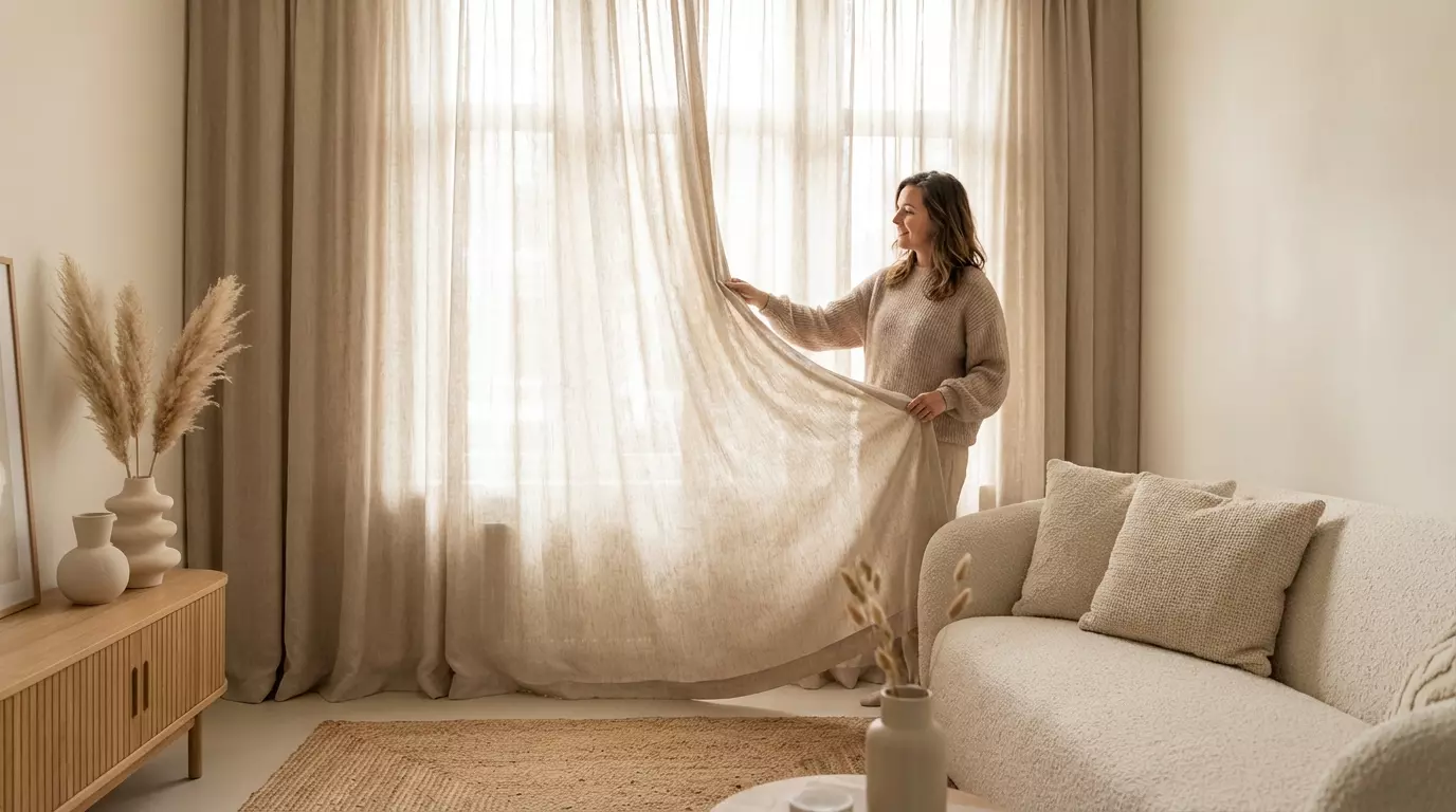 Blog Raamdecoratie Hoe combineer je beige gordijnen met een warme en rustige woonstijl?