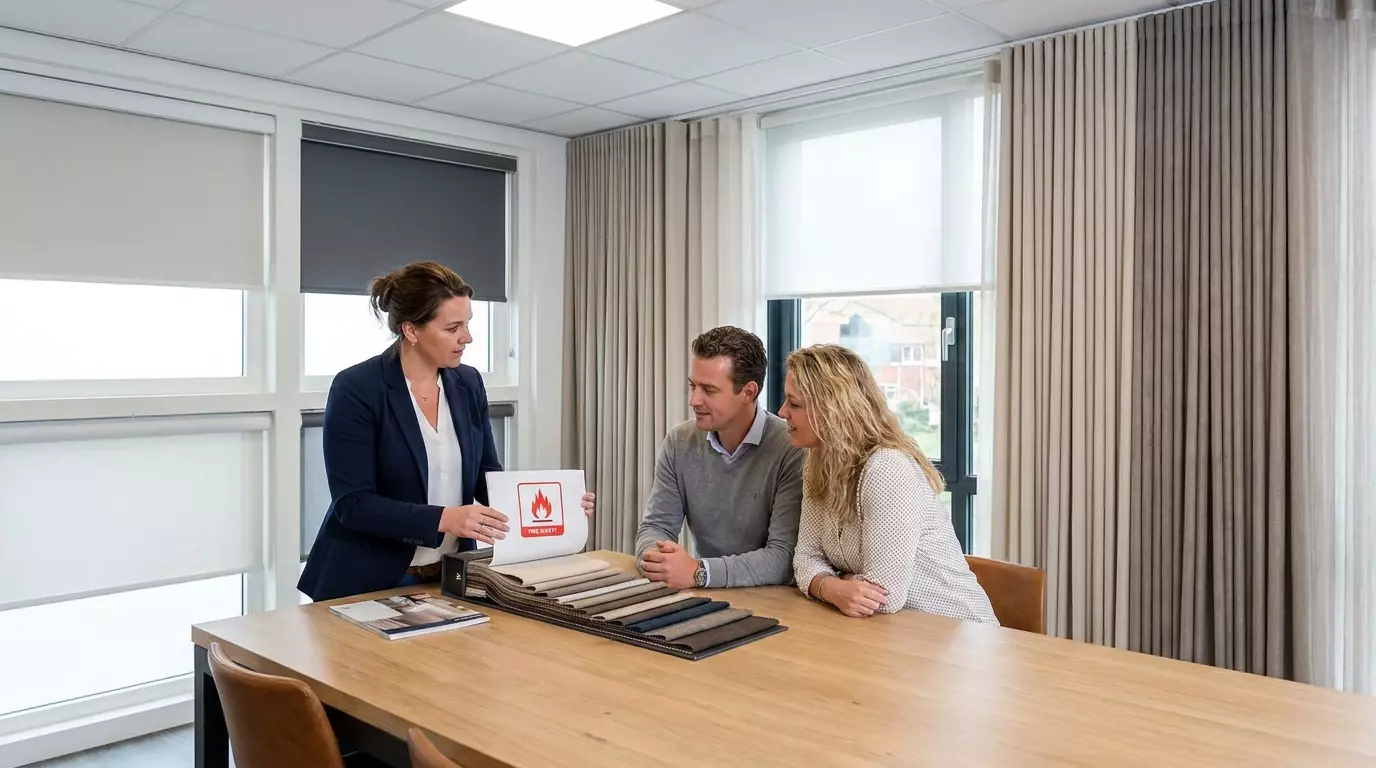 Raamdecoratie Brandvertragende raamdecoratie