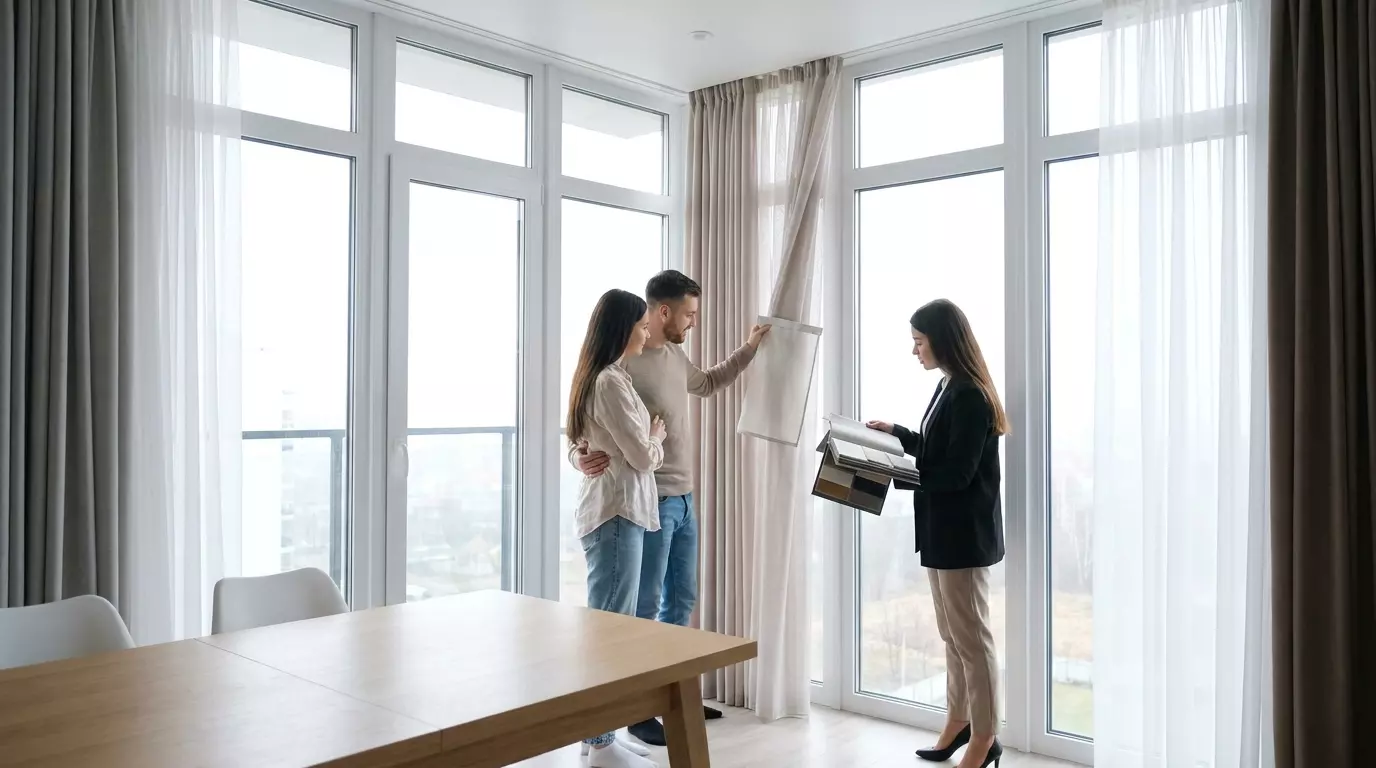 Blog Raamdecoratie Hoe kies je gordijnen voor een nieuwbouwwoning met grote kunststof kozijnen?