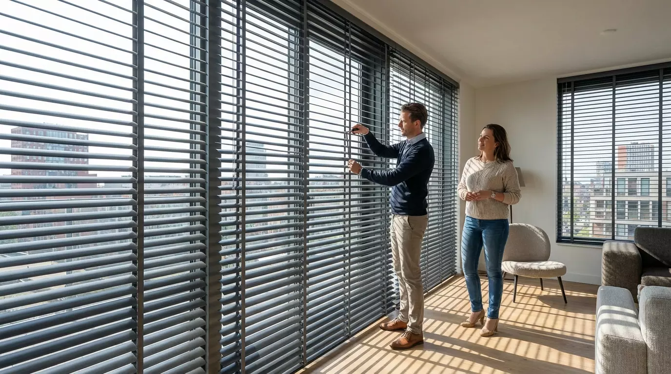 Raamdecoratie Aluminium jaloezie op maat