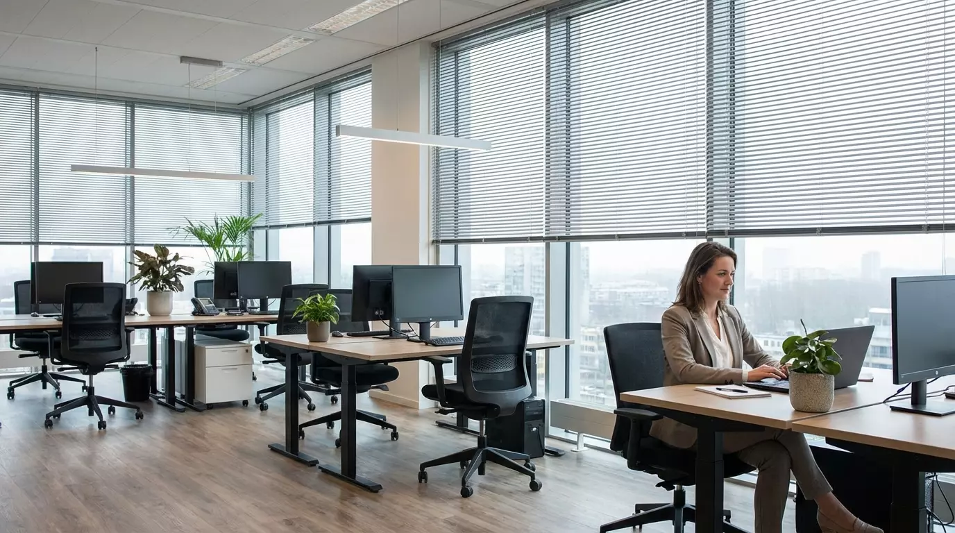 Raamdecoratie Aluminium jaloezieën kantoor