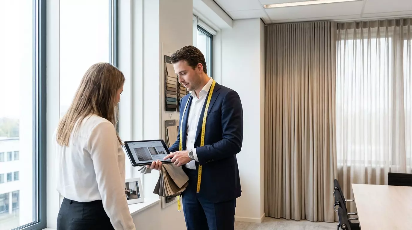 Raamdecoratie Brandvertragende gordijnen op maat offerte