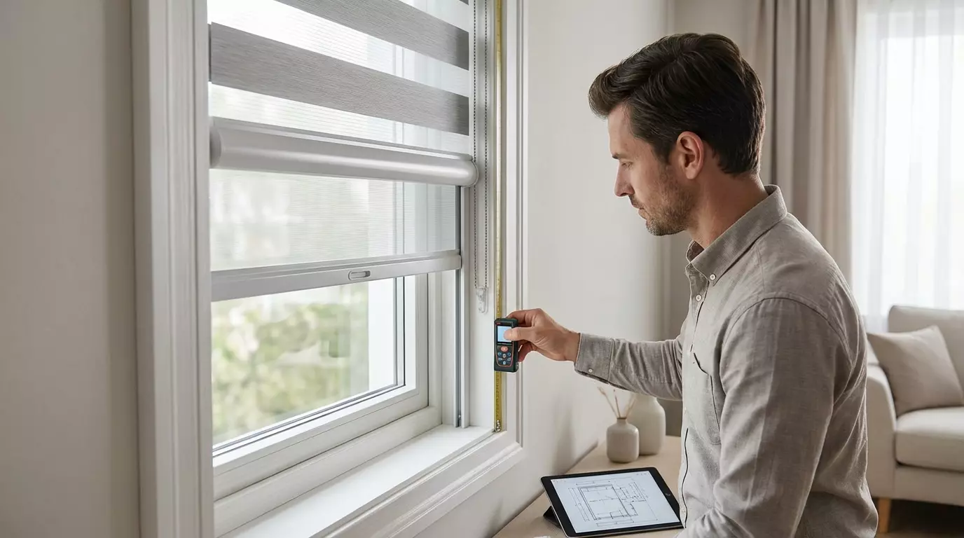 Raamdecoratie Day night in frame inmeten