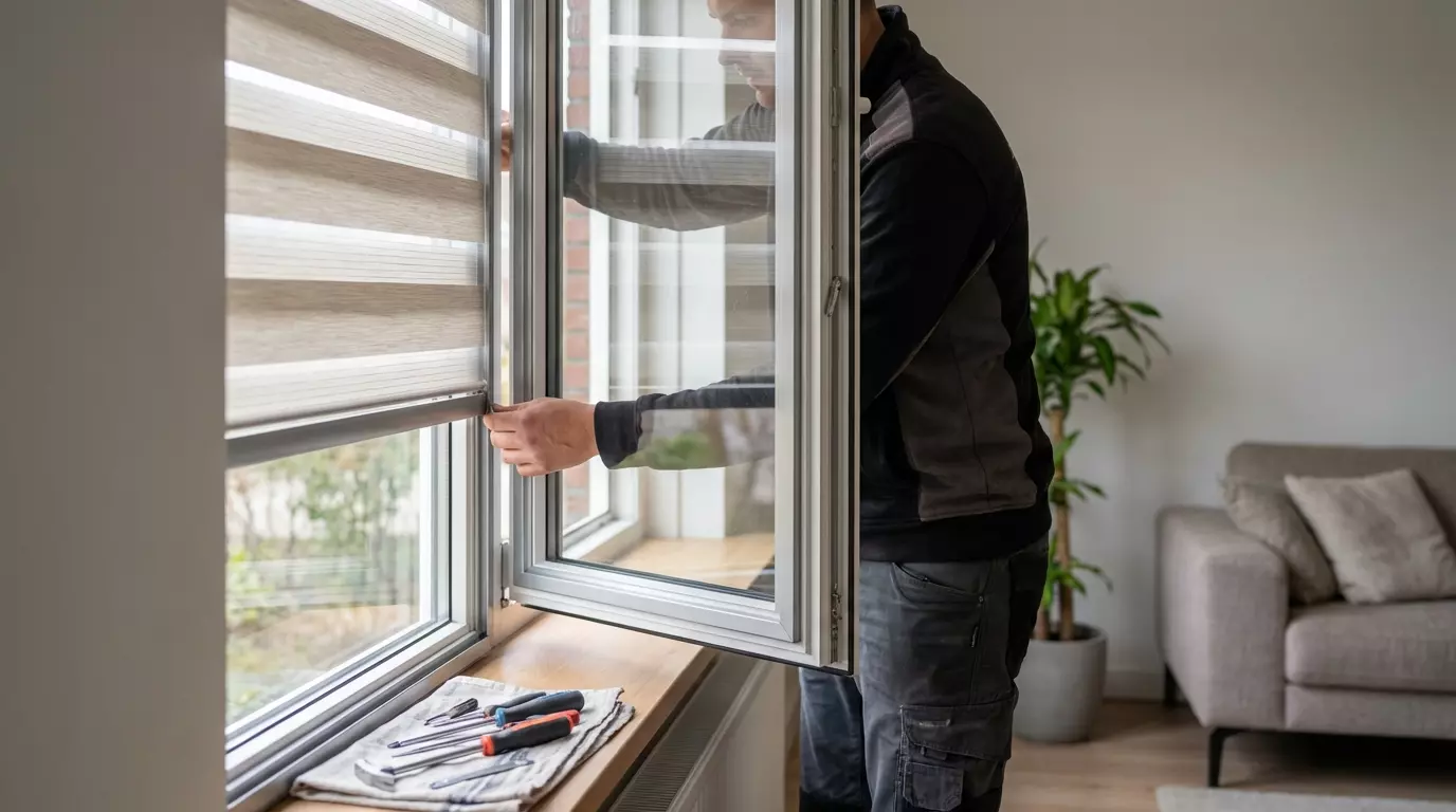 Raamdecoratie Day night in frame plaatsen