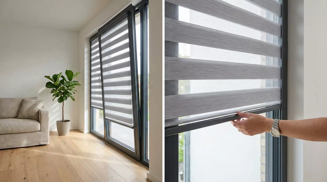 Raamdecoratie Day night zijgeleiding