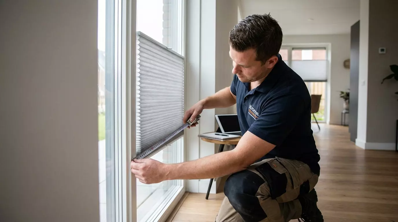 Raamdecoratie Dubbele plisse inmeten