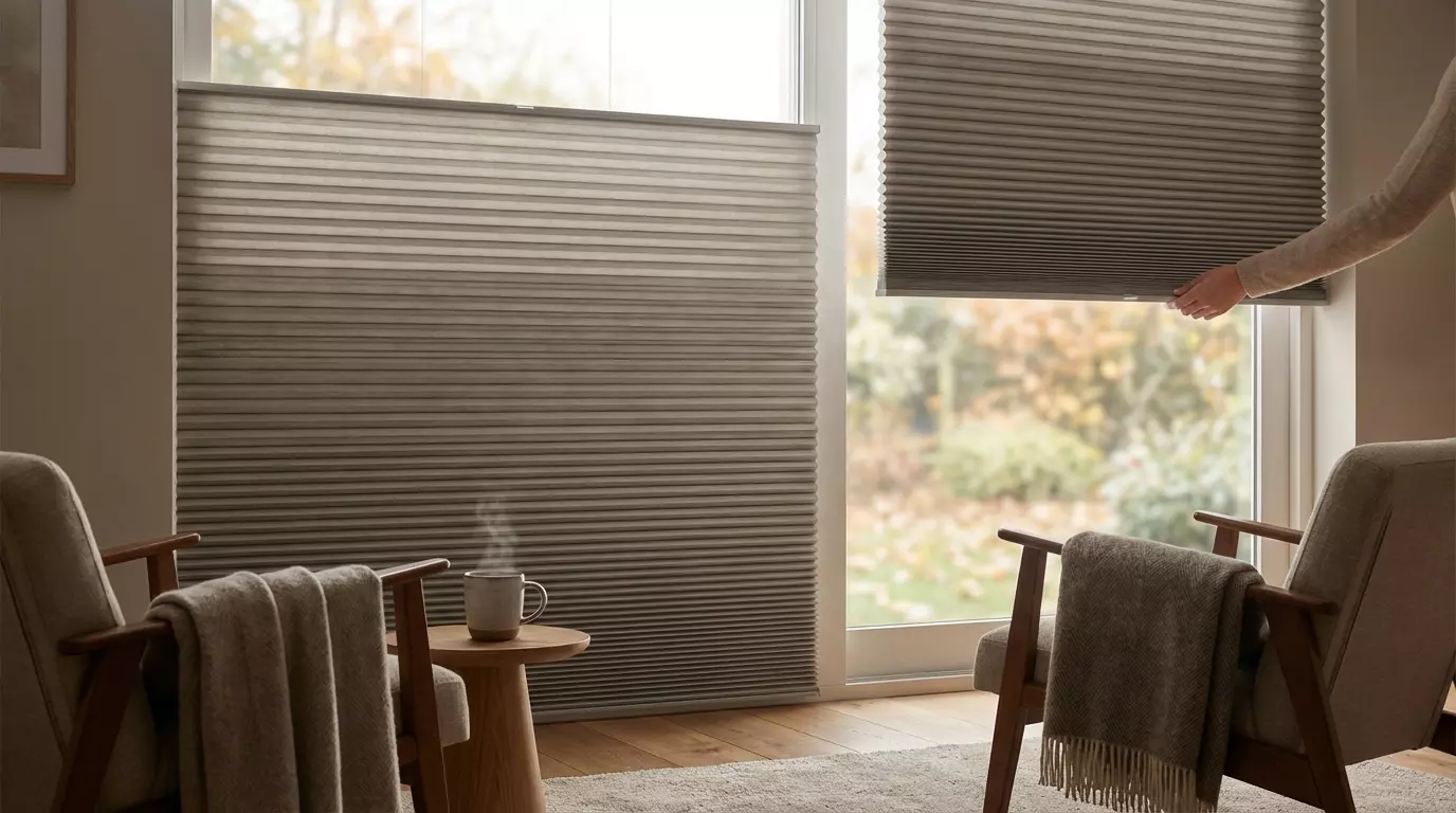 Raamdecoratie Dubbele plisse isolerend