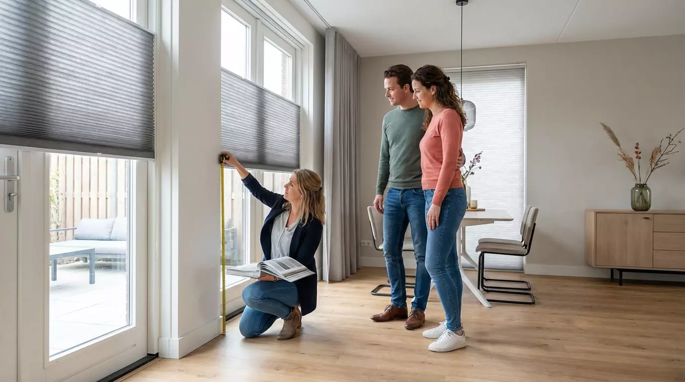 Raamdecoratie Dubbele plisse op maat