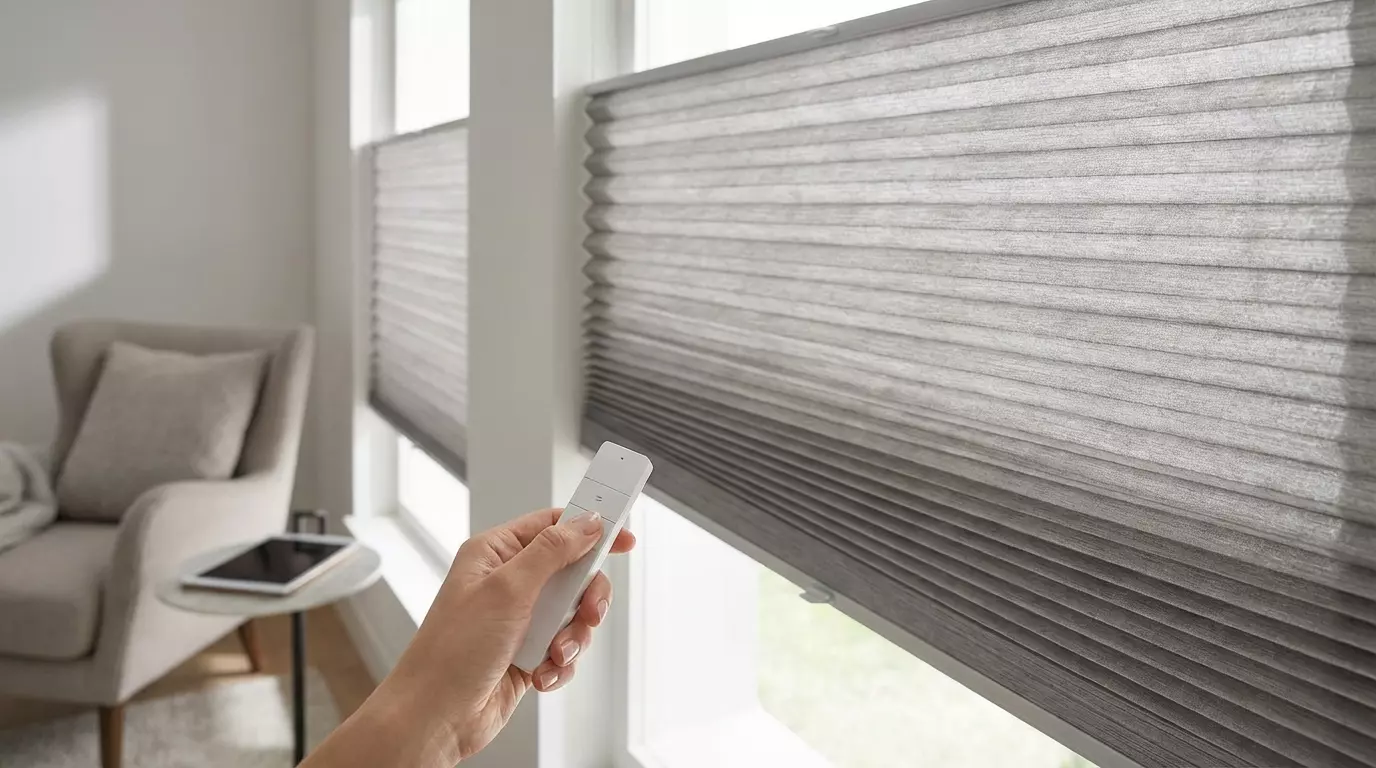 Raamdecoratie Dubbele plisse smart home