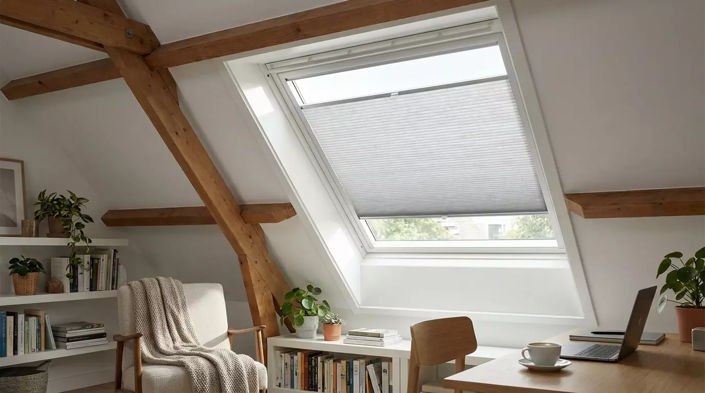 Raamdecoratie Duette gordijn dakraam