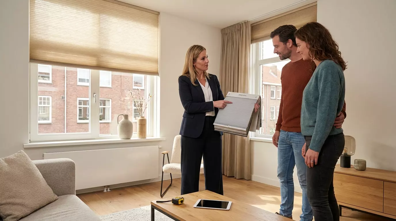 Raamdecoratie Duette gordijn