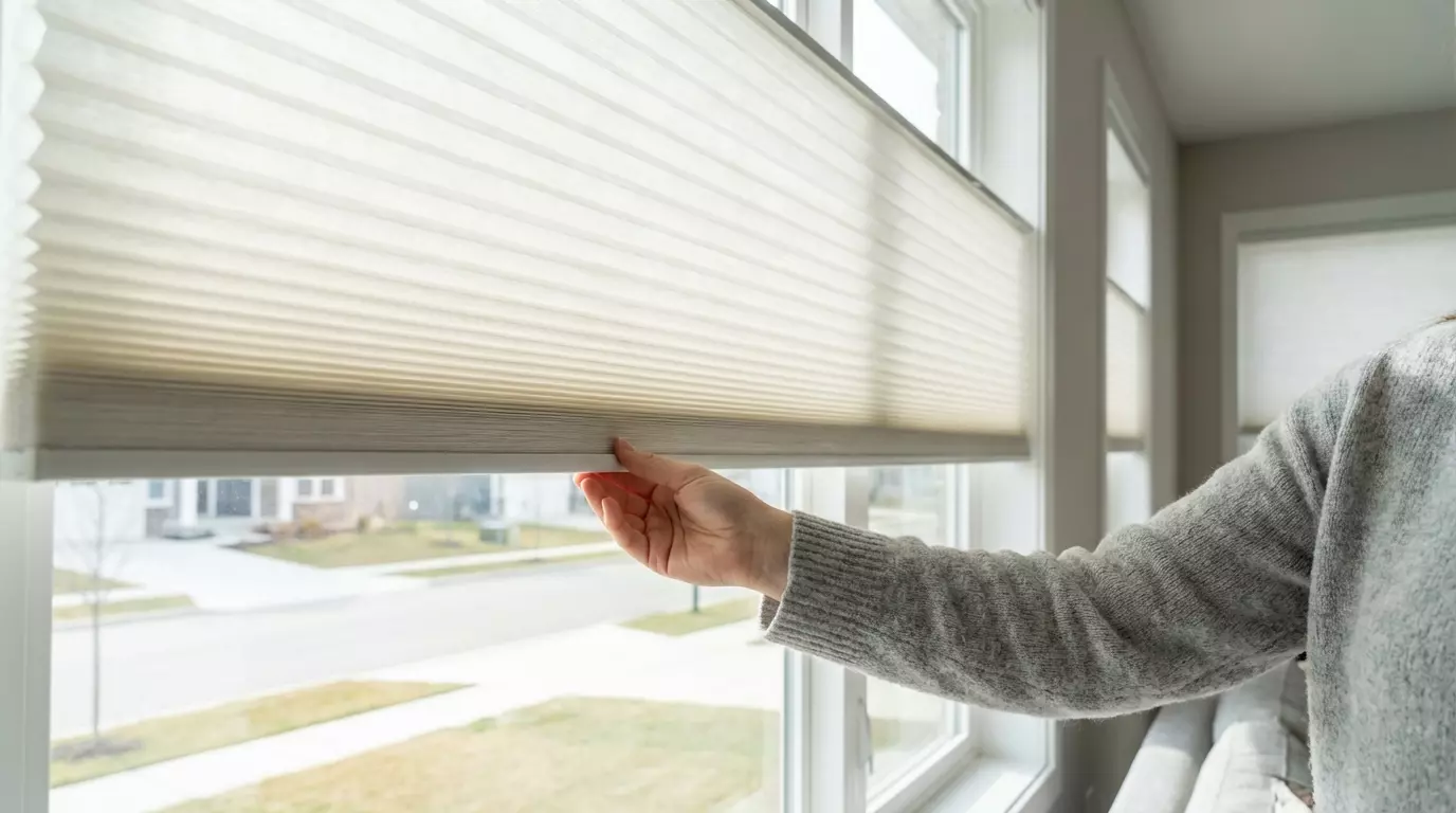 Raamdecoratie Duette gordijn handbediend