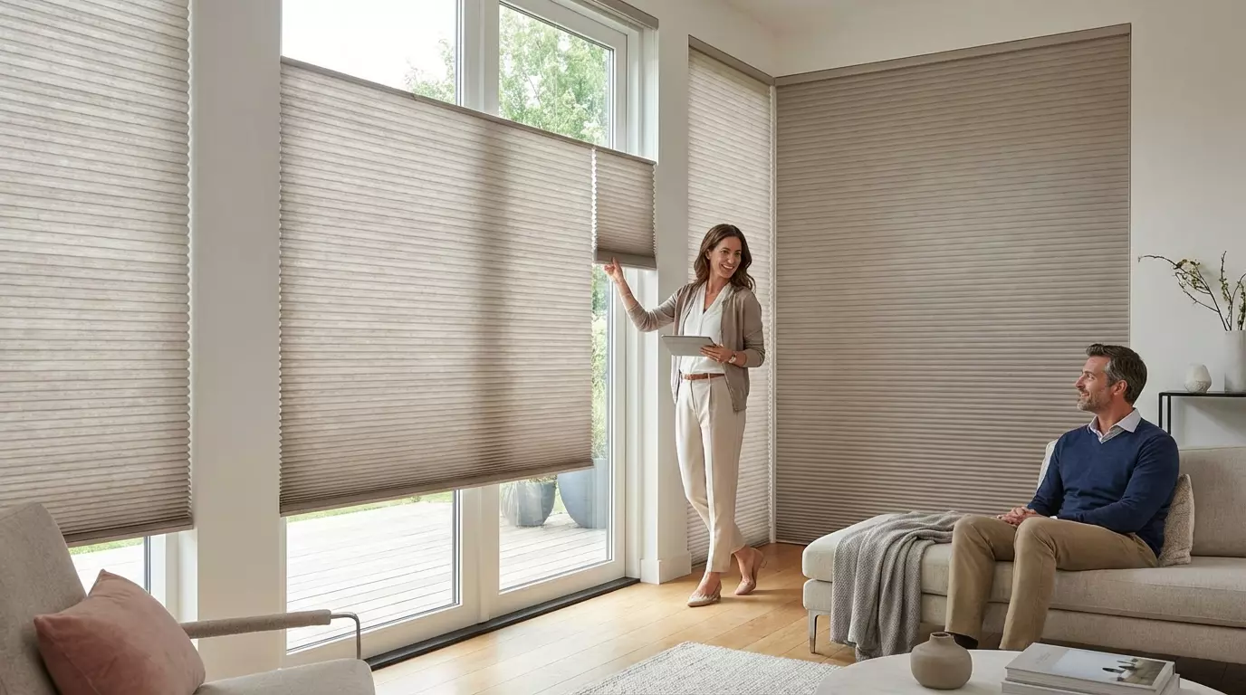 Raamdecoratie Duette gordijn honeycomb