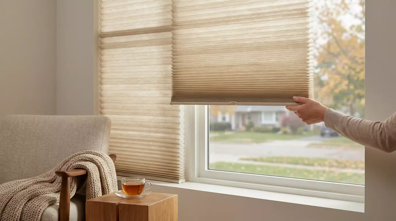 Raamdecoratie Duette gordijn isolerend