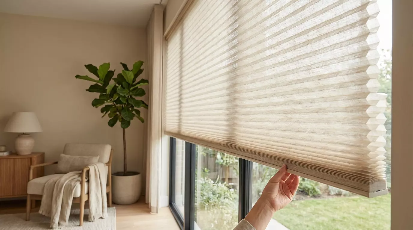 Raamdecoratie Duette gordijn linnen