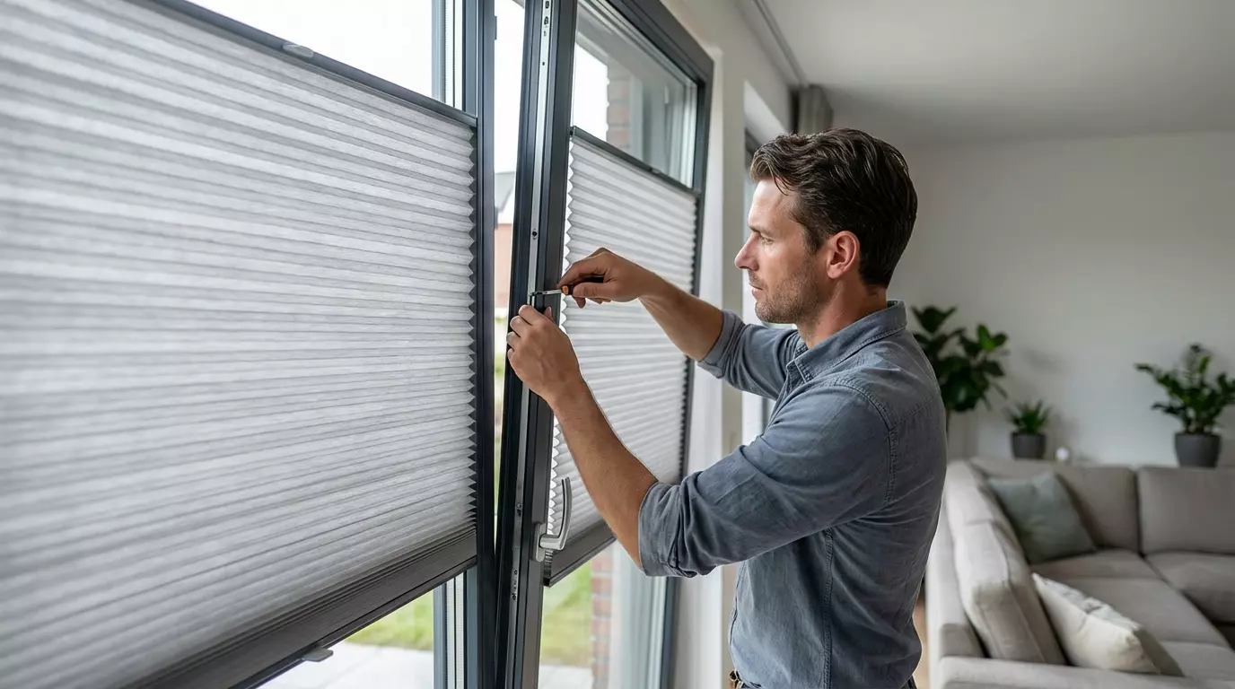 Raamdecoratie Duette in frame aluminium