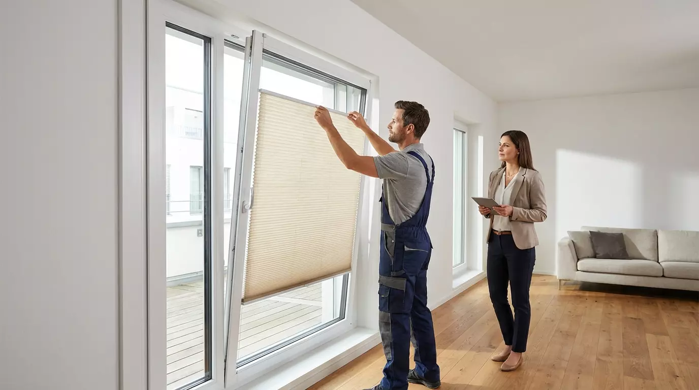 Raamdecoratie Duette in frame