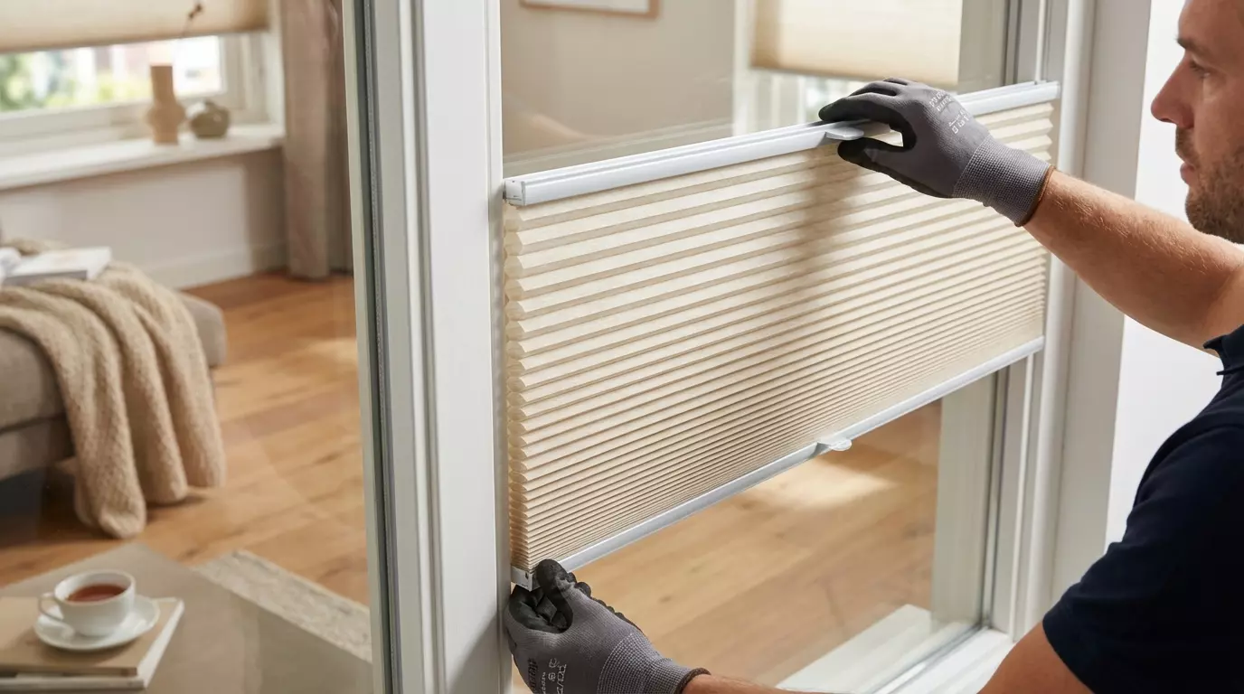 Raamdecoratie Duette in frame isolerend