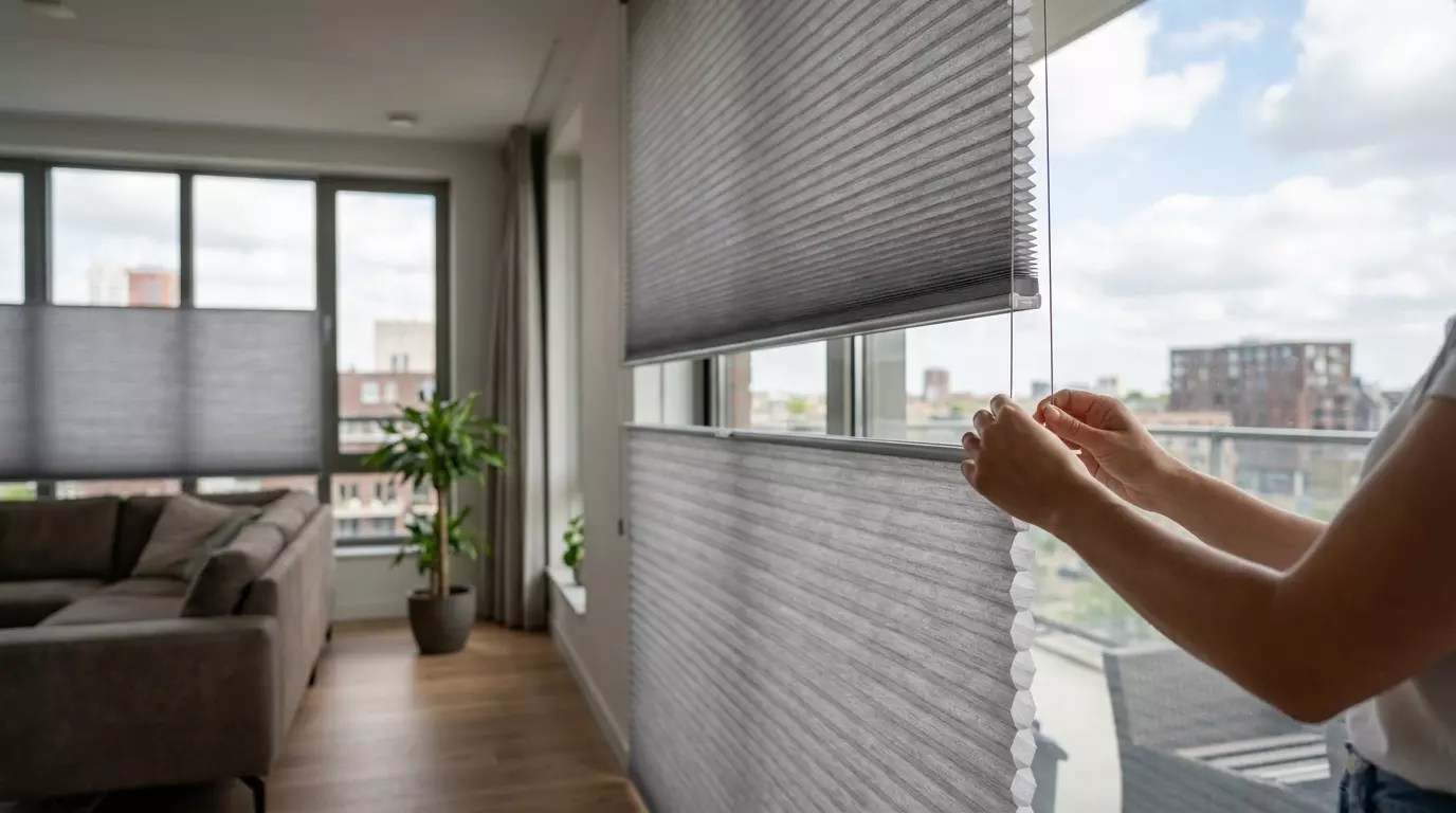 Raamdecoratie Duette lichtregeling