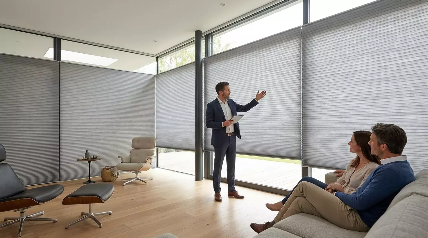 Raamdecoratie Duette shades groot formaat