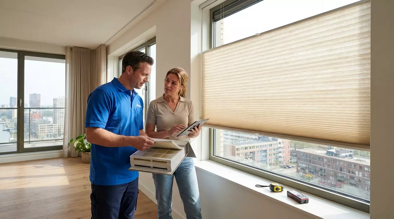 Raamdecoratie Duette shades op maat