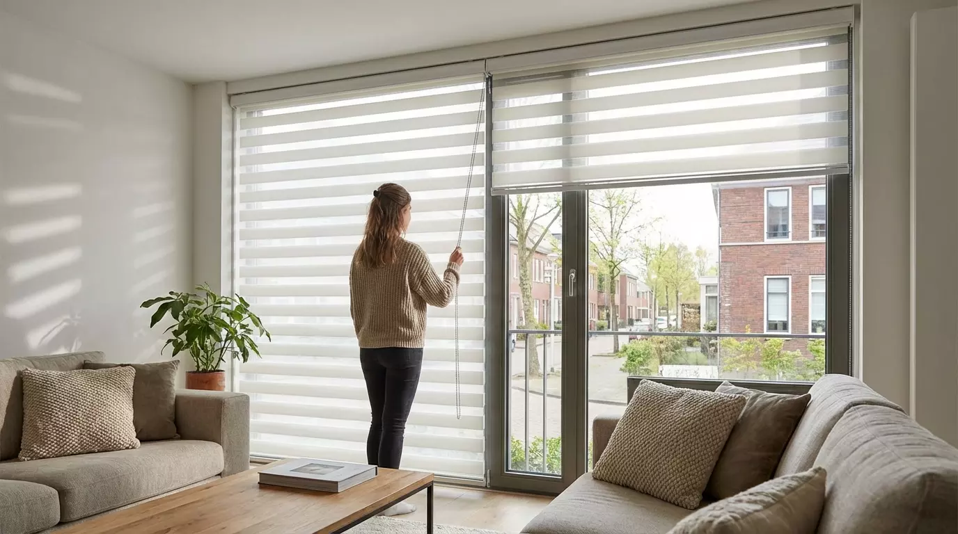 Raamdecoratie Duo rolgordijnen voor privacy en lichtregeling