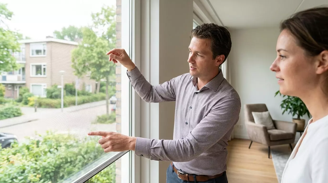 Raamdecoratie Fijnmazig horrengaas