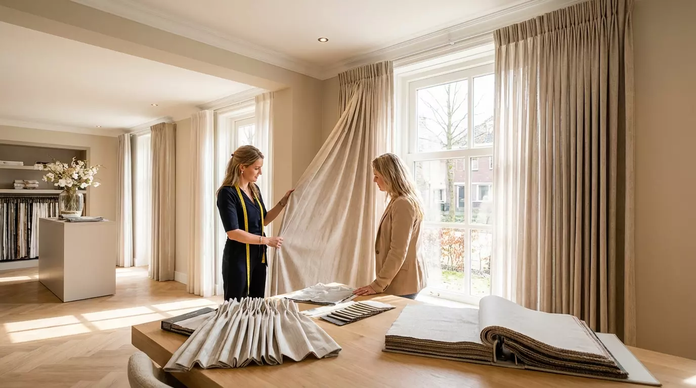 Raamdecoratie Gordijnen met plooi