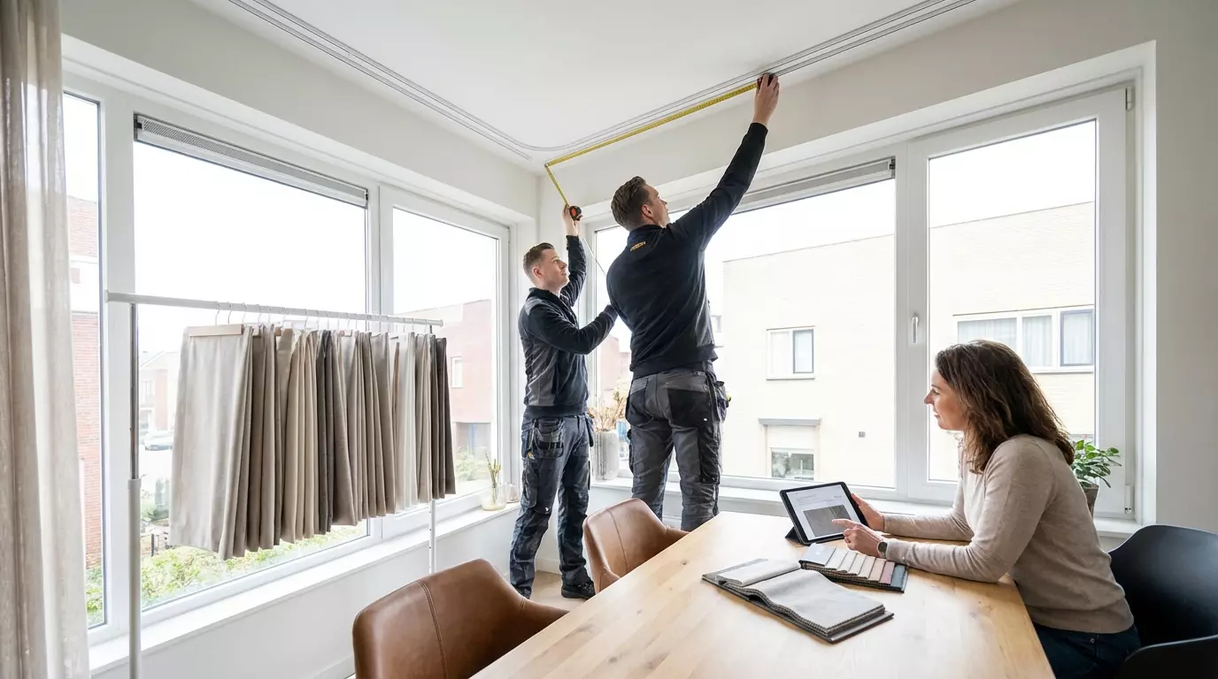 Raamdecoratie Gordijnen montage service prijs