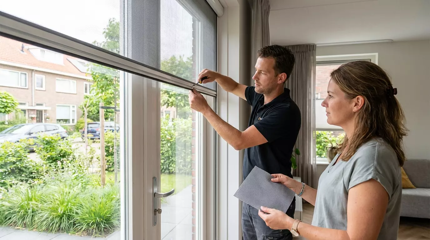 Raamdecoratie Horren fijnmazig gaas