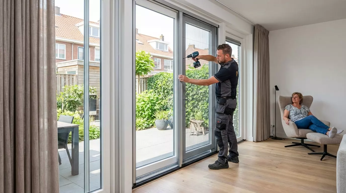 Raamdecoratie Horren voor schuifpui