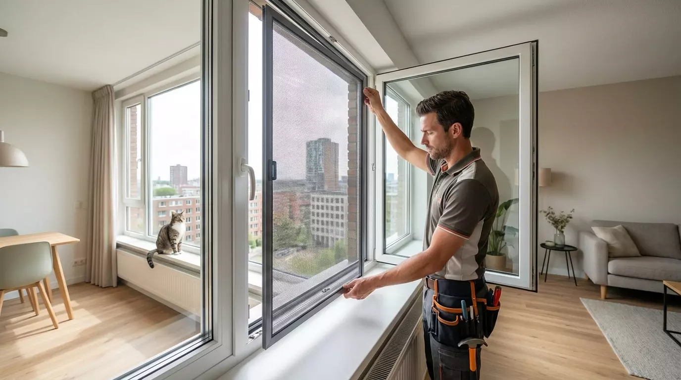 Raamdecoratie Inzethor petscreen