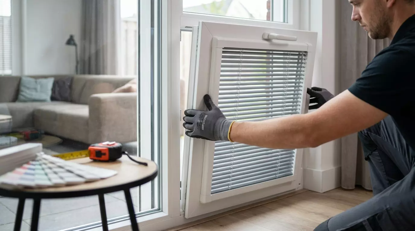 Raamdecoratie Jaloezie in frame klikframe