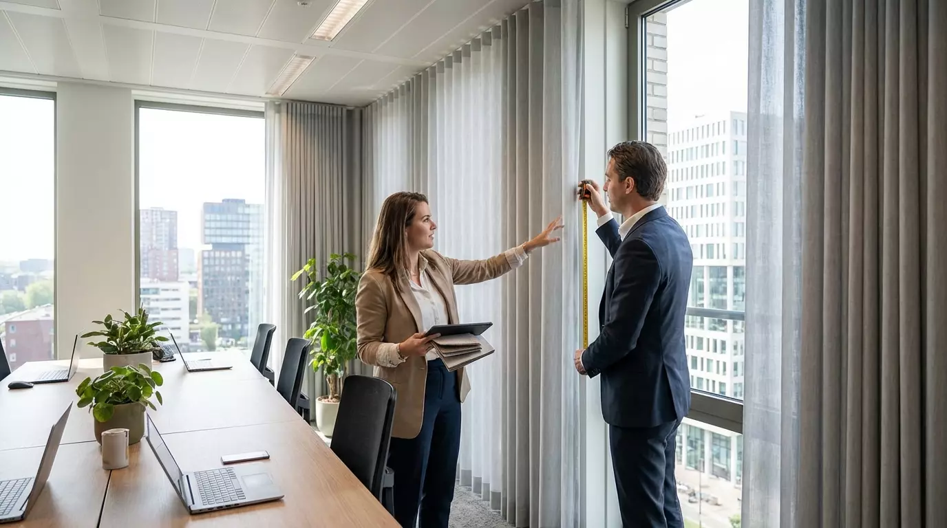 Raamdecoratie Kantoorgordijnen op maat