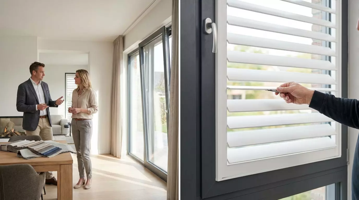 Raamdecoratie Klikshutter zonder boren