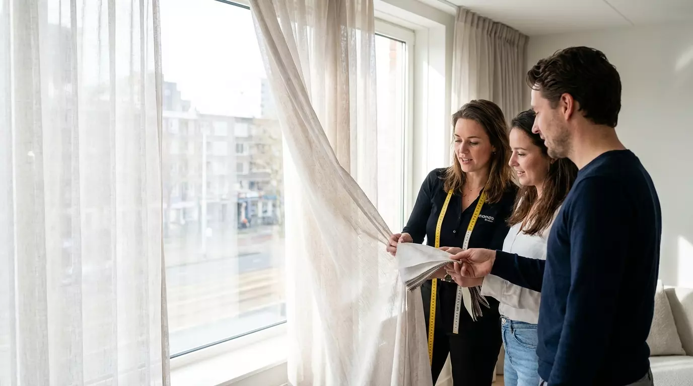 Raamdecoratie Lichtdoorlatende overgordijnen op maat