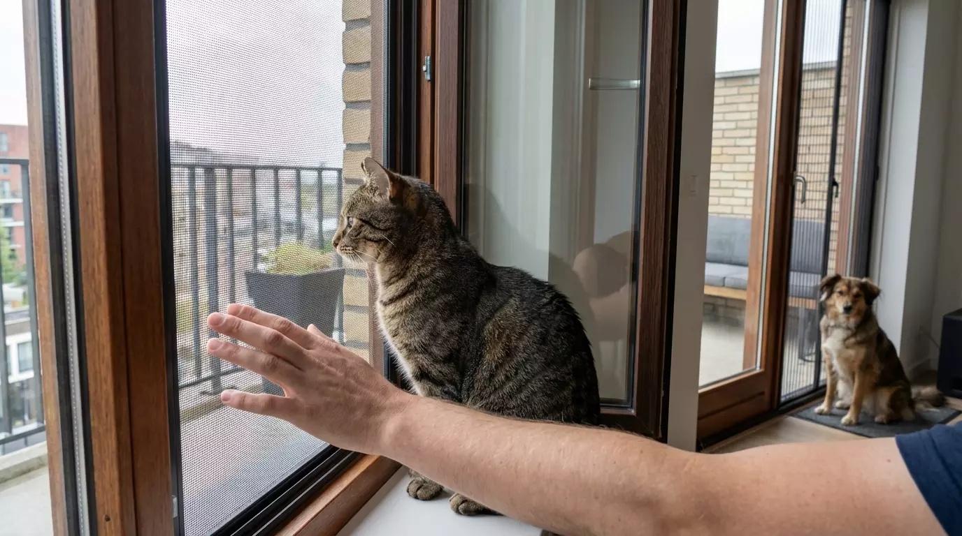 Raamdecoratie Petscreen hor