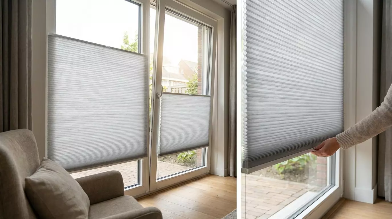 Raamdecoratie Plisse bottom up