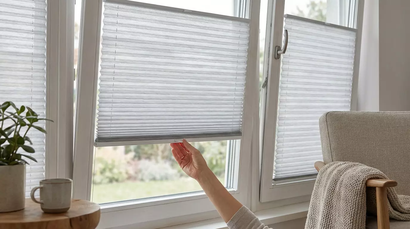 Raamdecoratie Plisse gordijn lichtdoorlatend