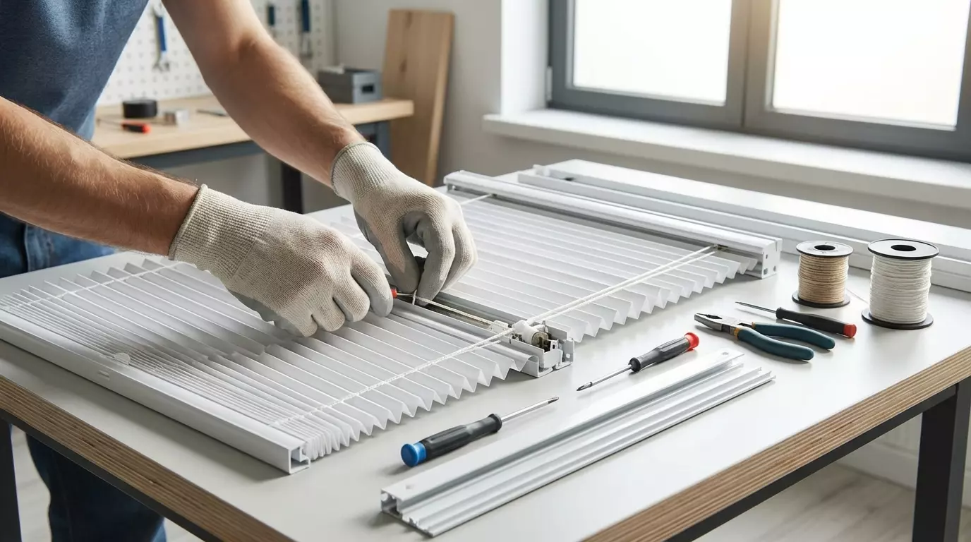 Raamdecoratie Plisse gordijn reparatie