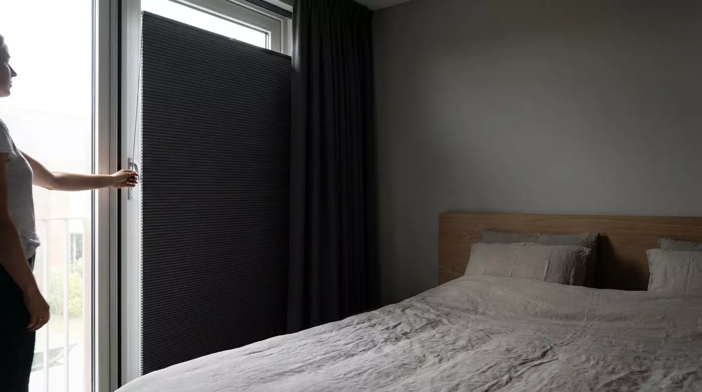 Raamdecoratie Plisse gordijn verduisterend