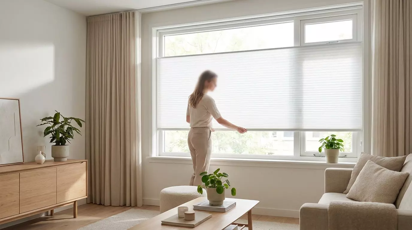 Raamdecoratie Plisse gordijn wit