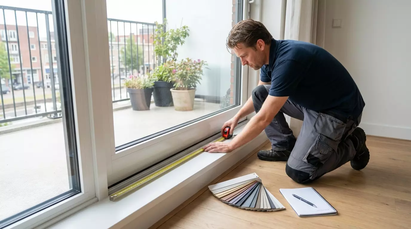 Raamdecoratie Plisse hordeur inmeten