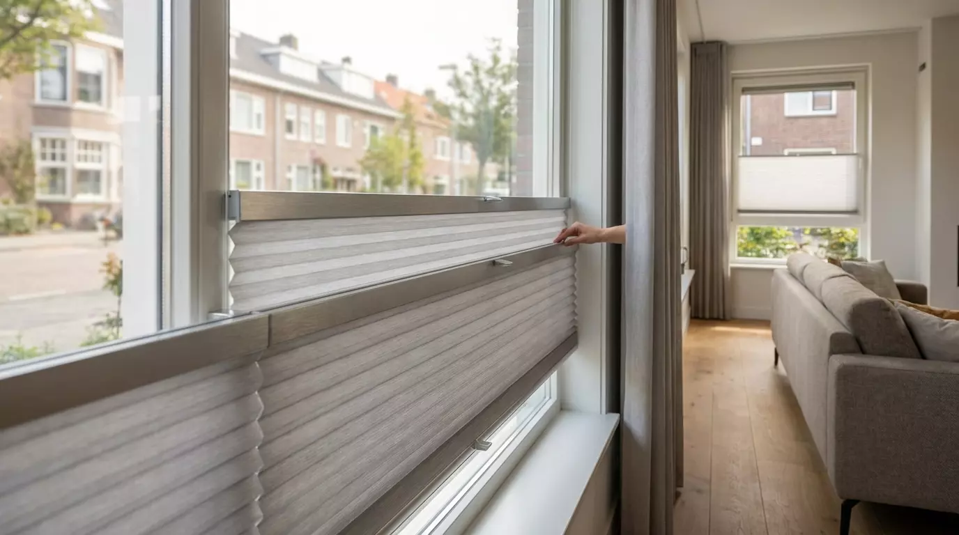 Raamdecoratie Plisse spanprofiel