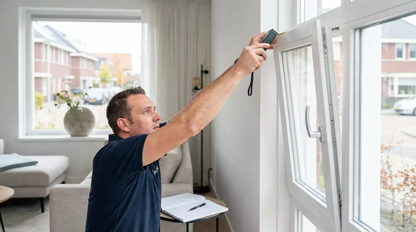 Raamdecoratie Raamhor inmeten