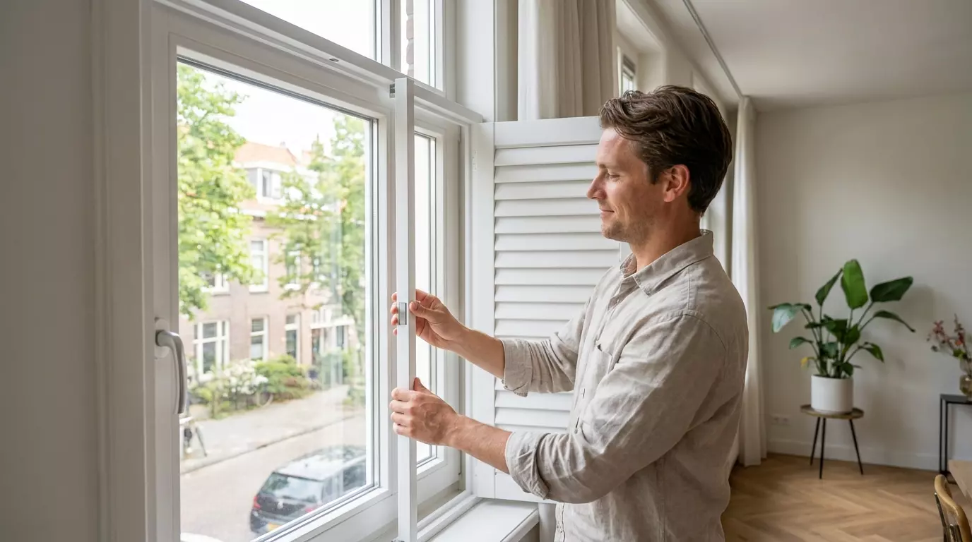 Raamdecoratie Raamshutter zonder boren