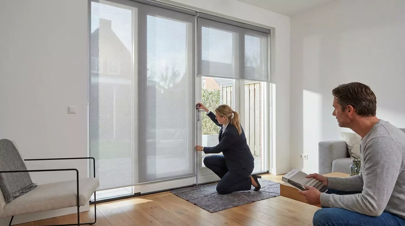 Raamdecoratie Rolgordijnen screenlook op maat