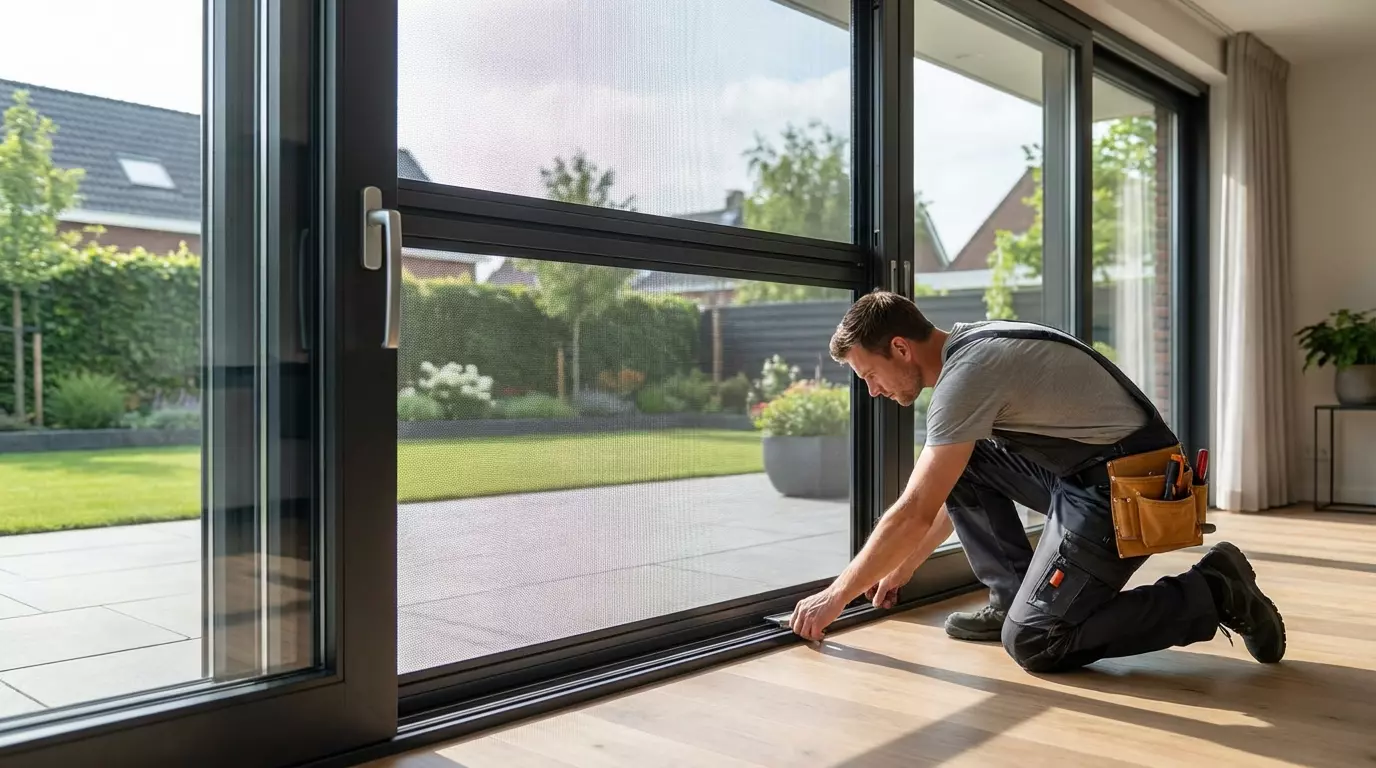 Raamdecoratie Rolhor deur