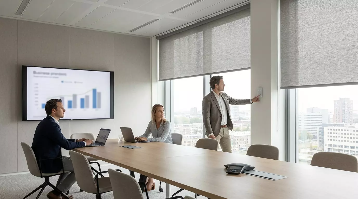 Raamdecoratie Vergaderruimte raamdecoratie